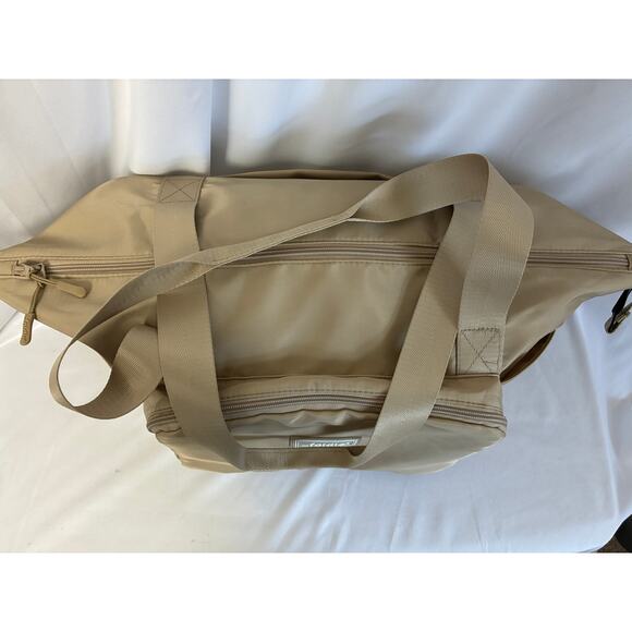 The Foldie Travel Bag Tan Lg 40L Weekender Exandable Foldable Carry On - Picture 3 of 13